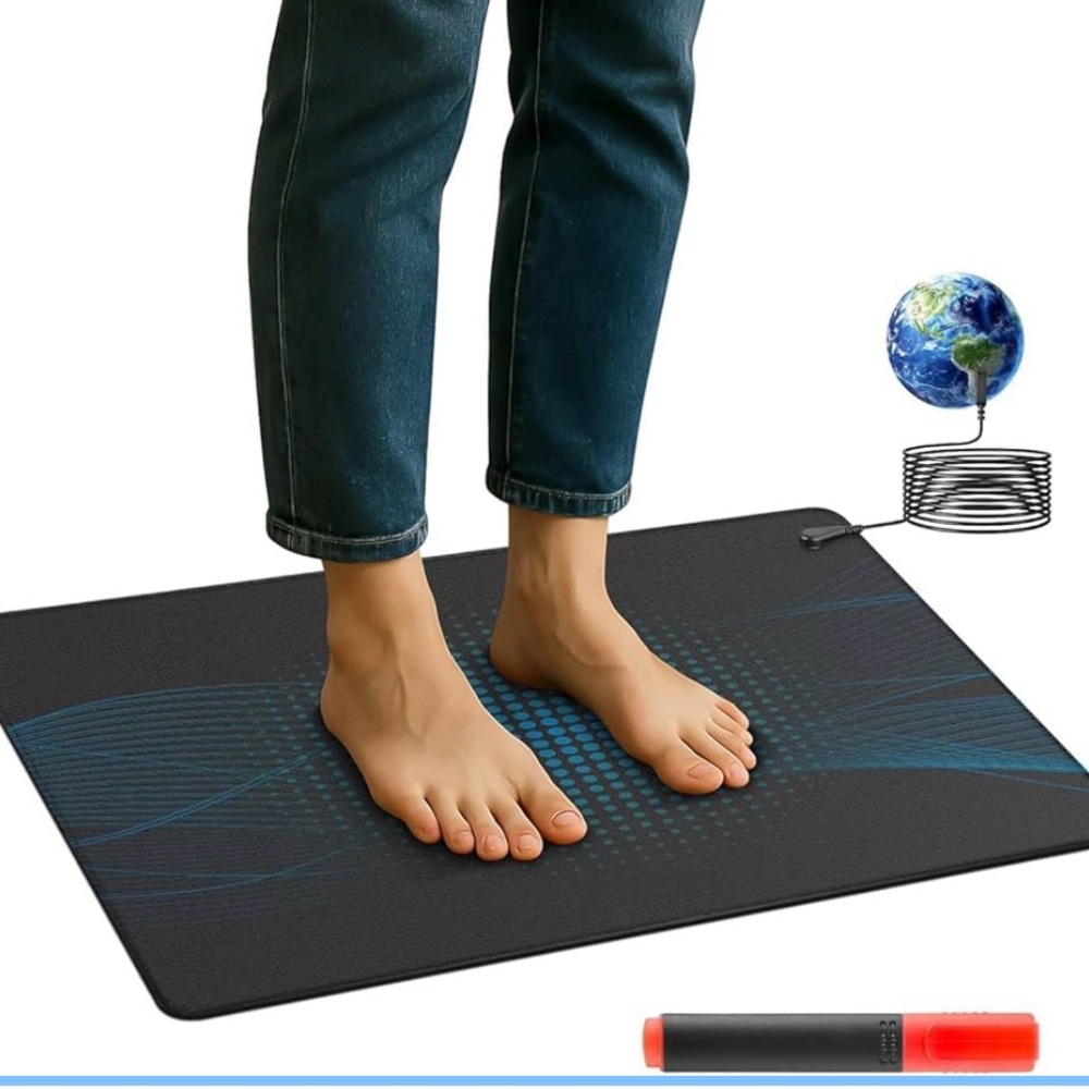 NWT Z Zonama Natural Grounding Mat, Earth Pad,100k Ohm resistor,Therapy,Black